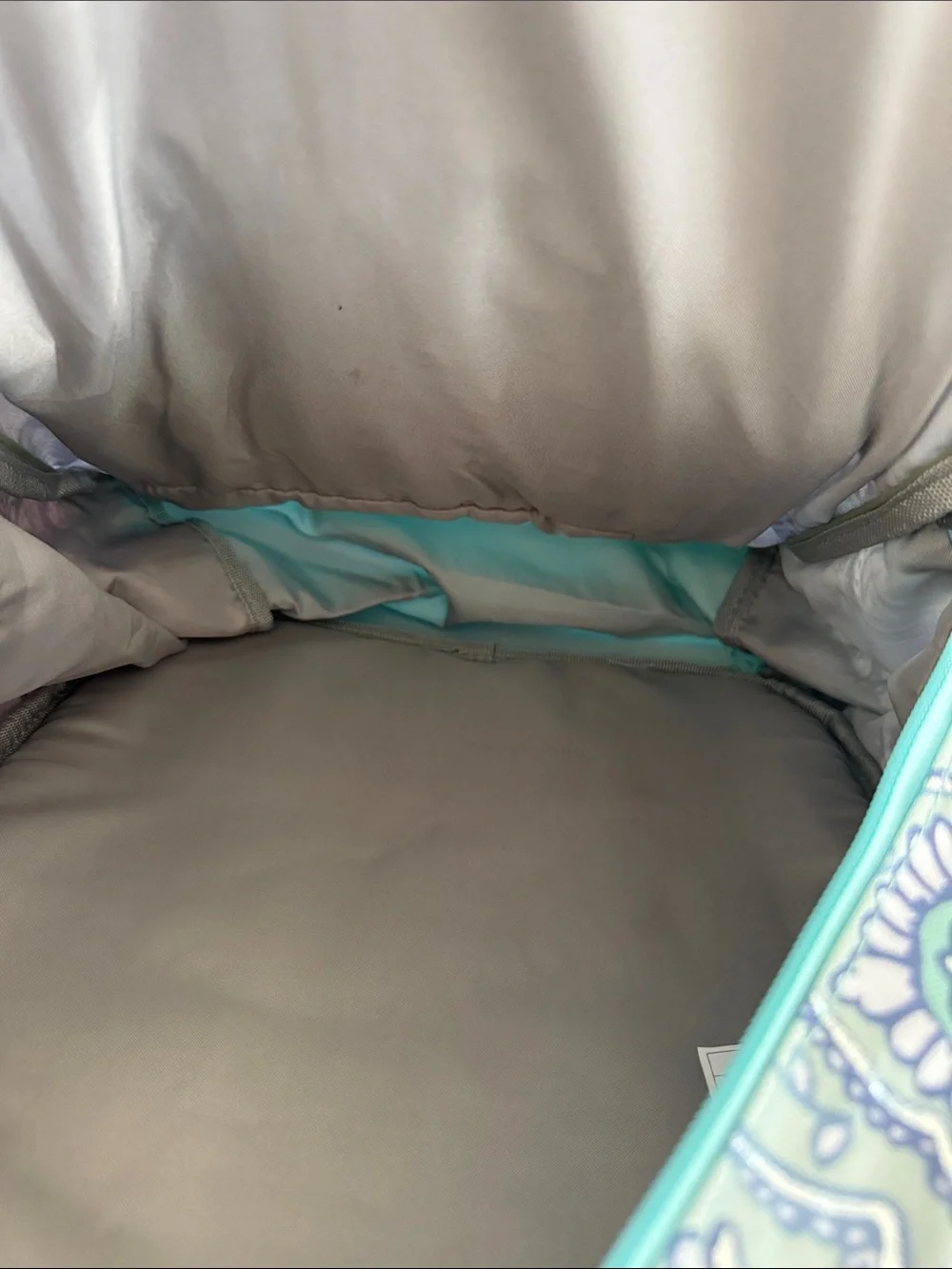 Pottery Barn Kids Mint Paisley Backpack with Teal Accents